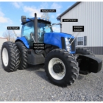 Picture of CREE LED Flood Beam Hood Light for New Holland Tractors & Skid Steers, 2450 Lumens