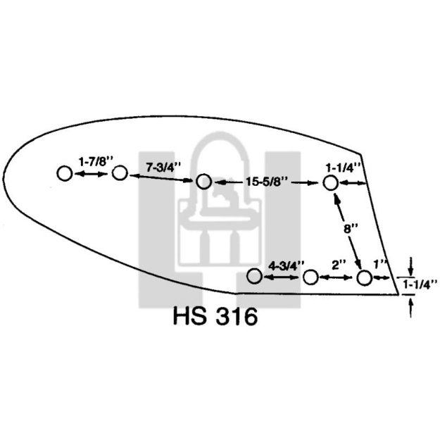 Picture of Moldboard to fit John Deere 16" HS botto